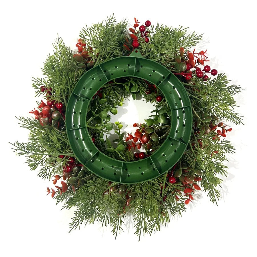 YeeNanee-Couronne de Noël artificielle faite à la main pour porte d'entrée, 18 po, Real Touch, 93.Wreath, Décoration d'intérieur et d'extérieur