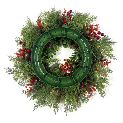 YeeNanee-Couronne de Noël artificielle faite à la main pour porte d'entrée, 18 po, Real Touch, 93.Wreath, Décoration d'intérieur et d'extérieur